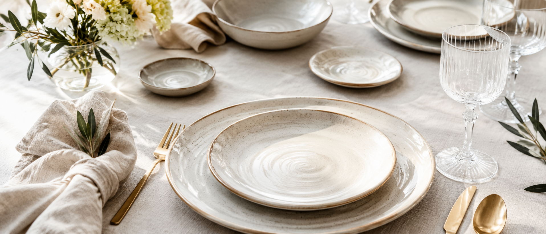 Elegant tableware setting